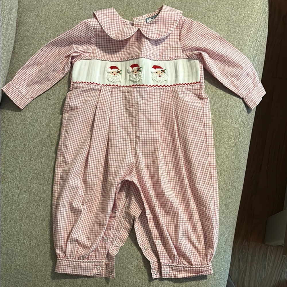 Red Gingham Baby Romper